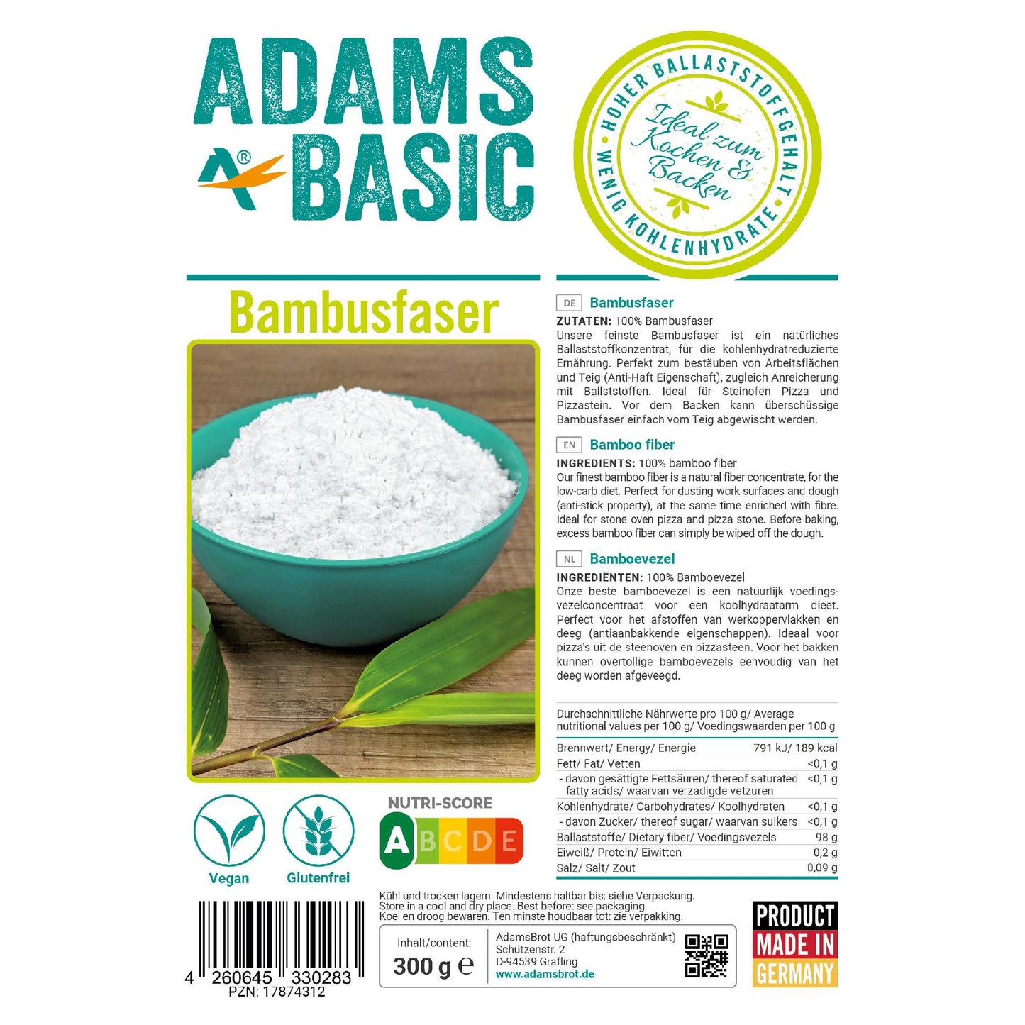 Bambusfaser 300g Beutel | Adamsbrot