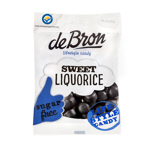 Zuckerfreie süße Lakritz Drops (Sweet Liquorice) 100g Beutel | De Bron