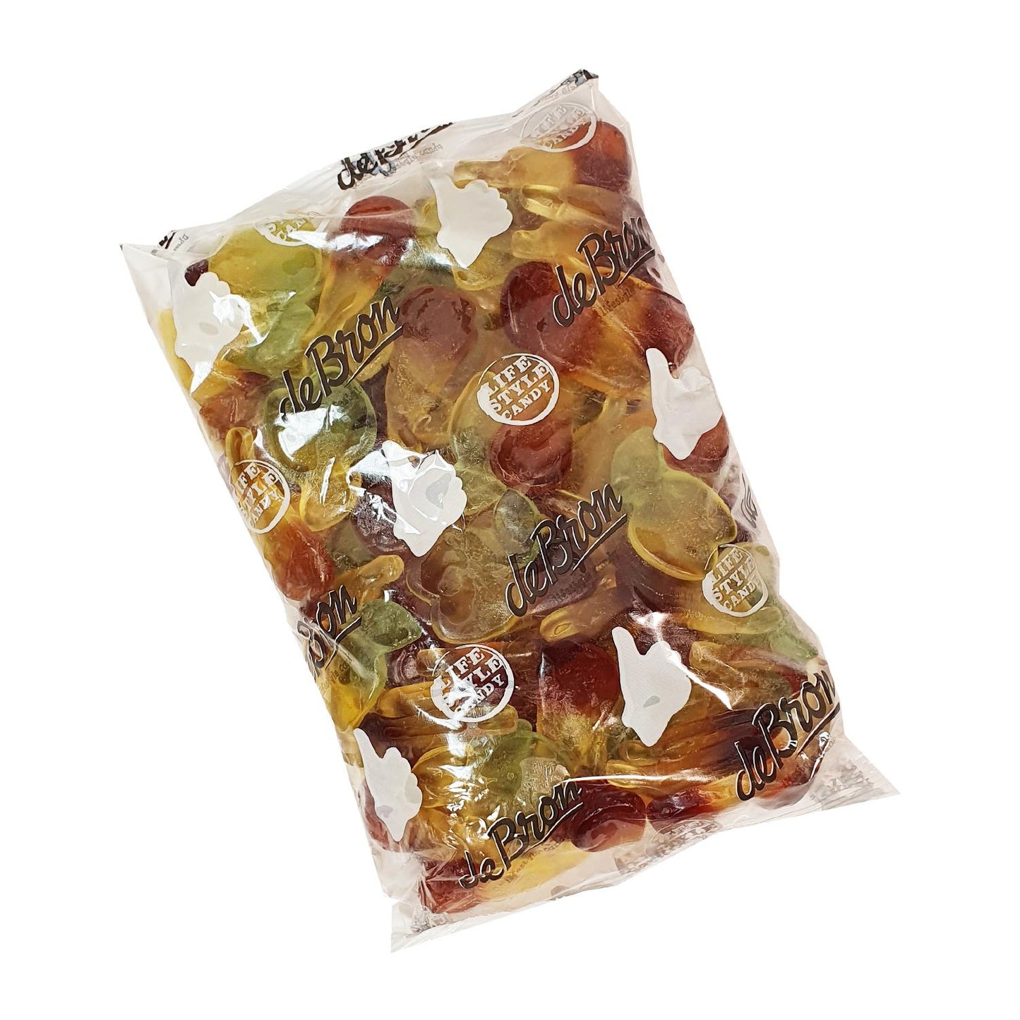 Zuckerfreie Fruchtgummi Äpfel und Birnen Bigpack 1kg Beutel | De Bron