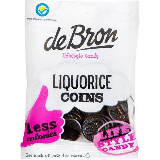 Zuckerfreie Lakritz Taler (Liquorice Coins) 100g Beutel | De Bron
