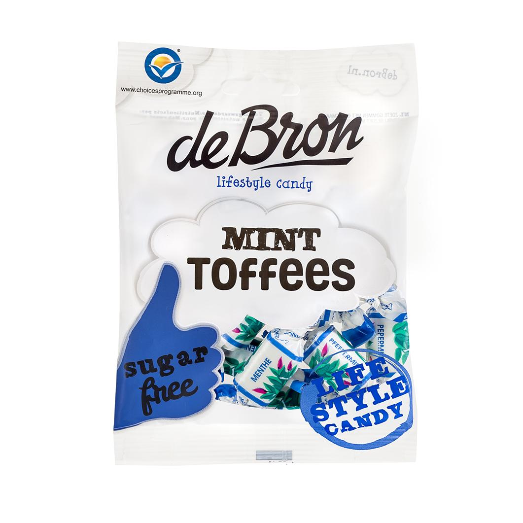 Zuckerfreie Mint Toffees 90g Beutel | De Bron