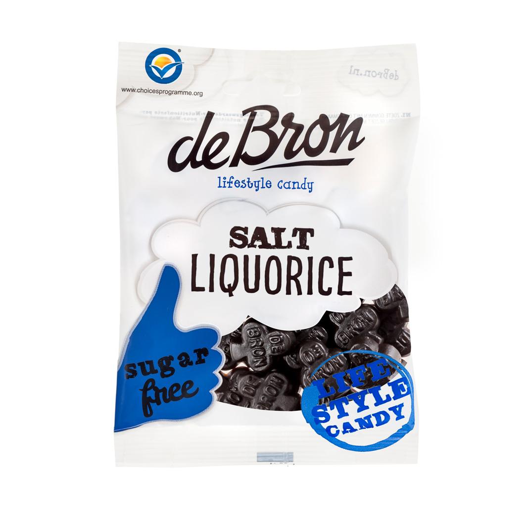 Zuckerfreie salzige Lakritze (Salt Liquorice) 100g Beutel | De Bron