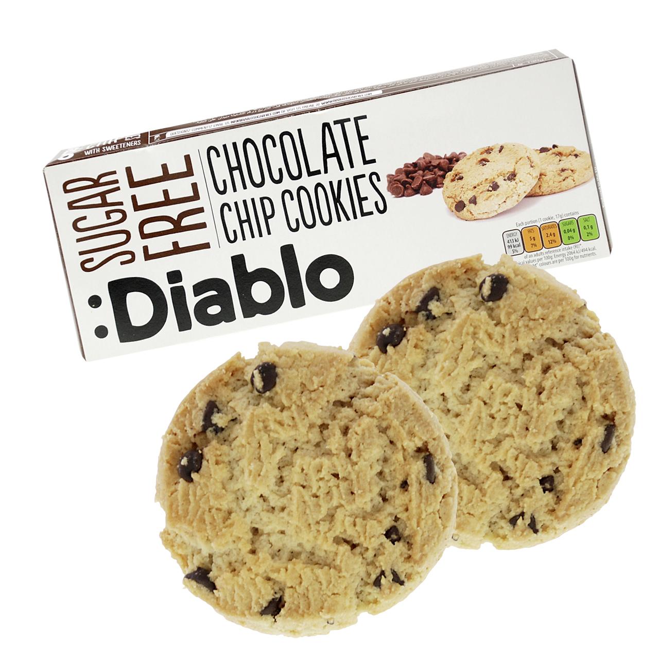 Cookies ohne Zuckerzusatz 130g Chocolate Chip Cookies | Diablo