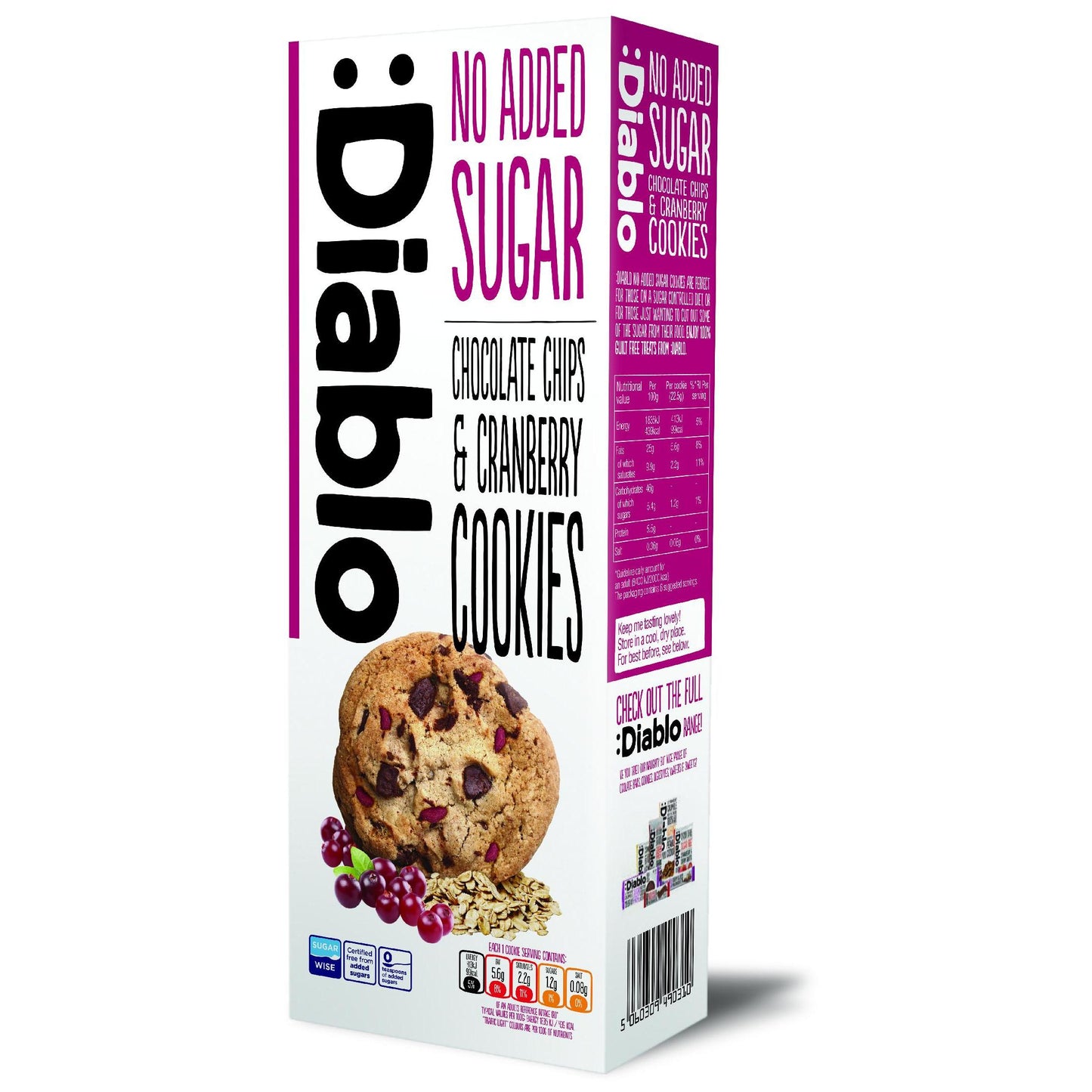 Cookies ohne Zuckerzusatz 135g | Diablo