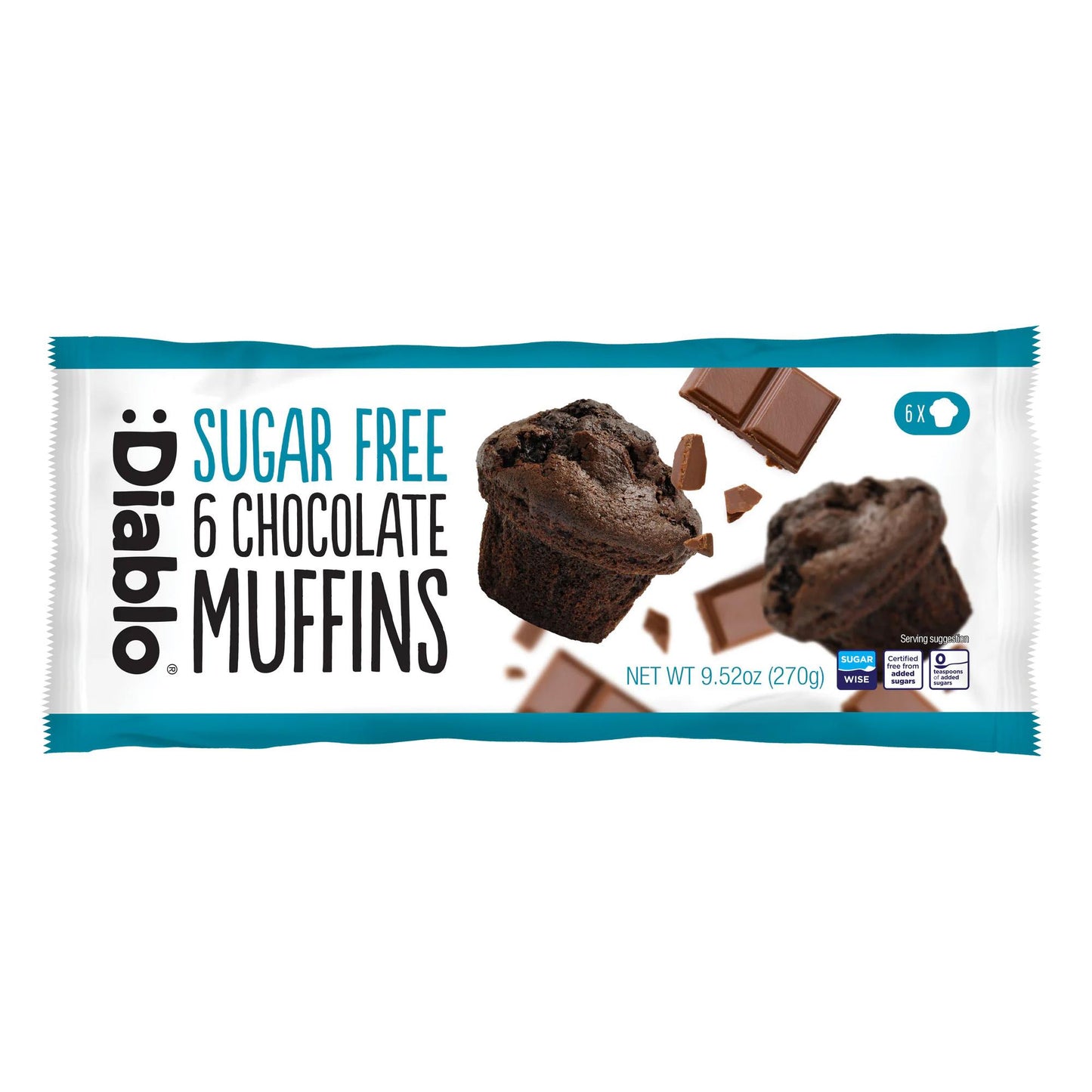 Muffins zuckerfrei 6 x 45g = 270g Packung | Diablo