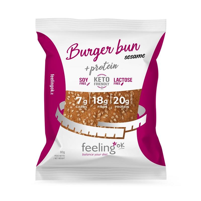 Burger Bun Burgernbrötchen Start 1 (25% Protein) 80g | Feeling OK