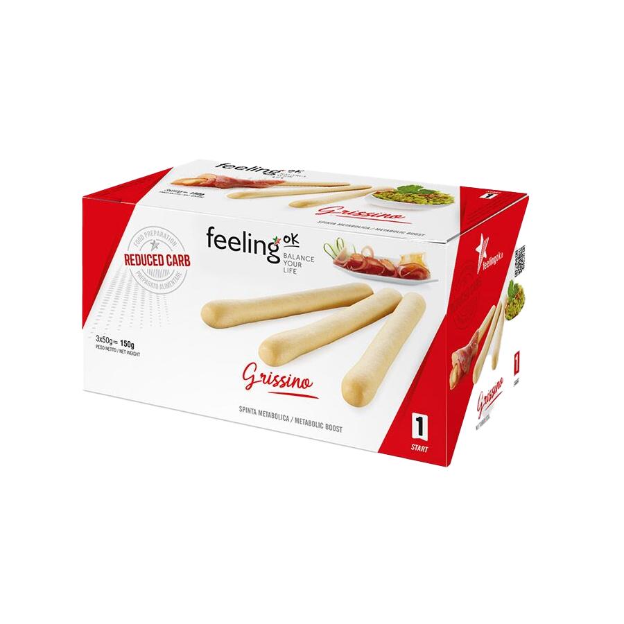 Protein Grissino Brotstangen Start 1 (38% Protein) 3 x 50g | Feeling OK