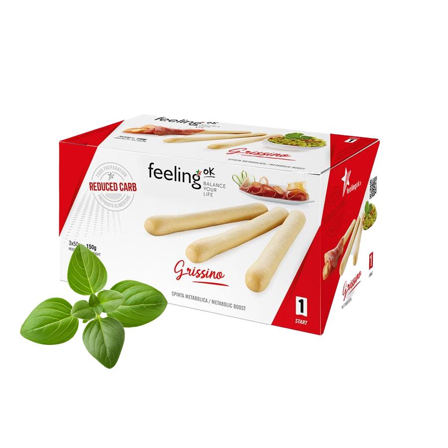 Protein Grissino Brotstangen Start 1 (38% Protein) 3 x 50g | Feeling OK