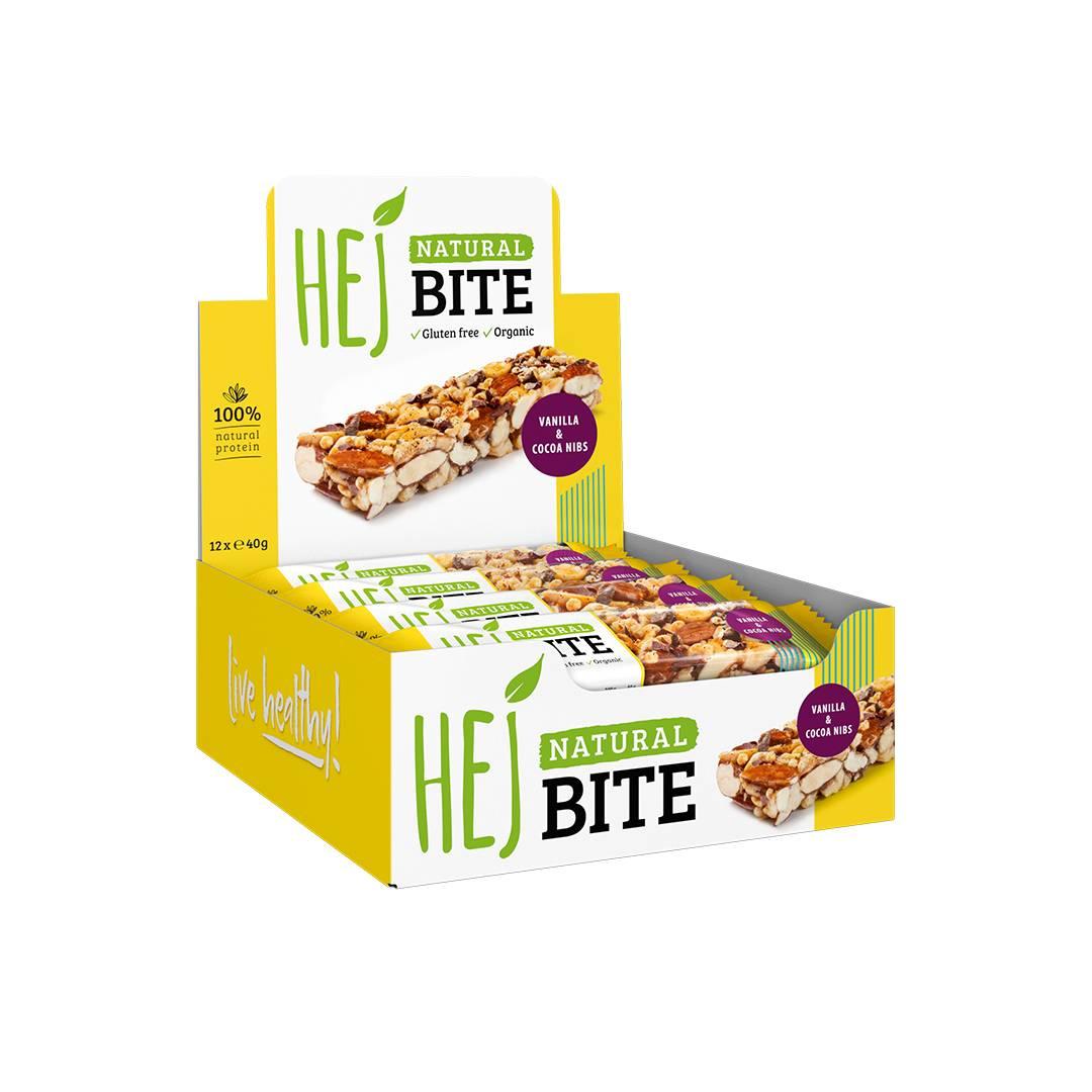 Natural Bite 12 x 40g Riegel | Hej