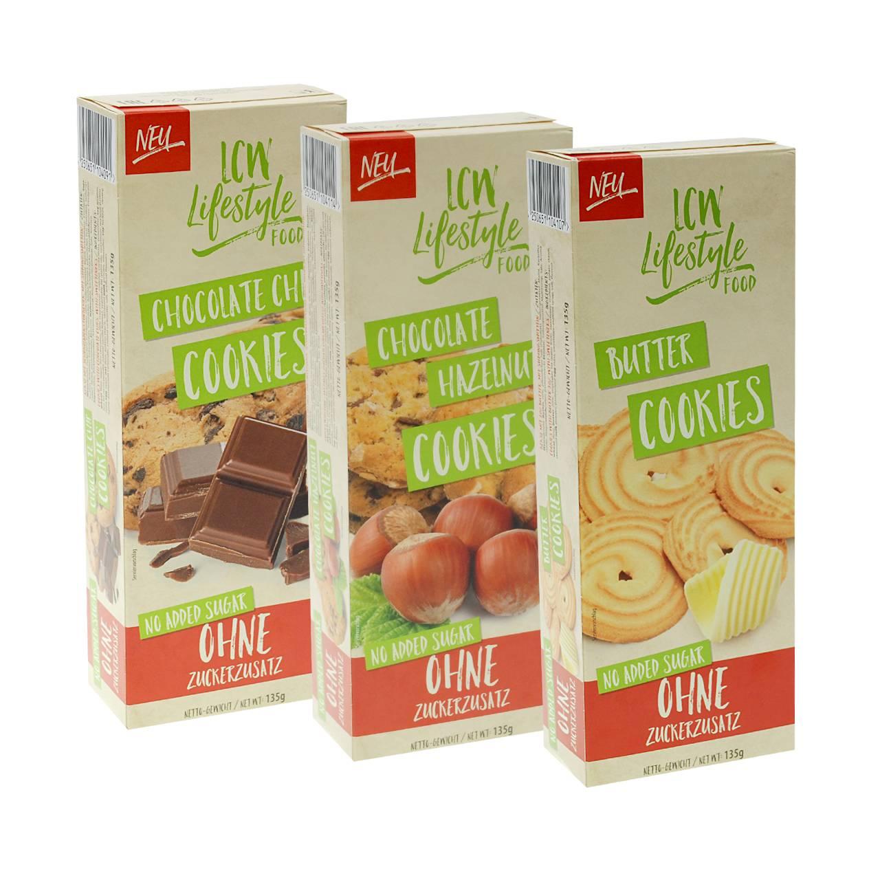 Cookies ohne Zuckerzusatz * 135g 3er Mix-Pack | LCW