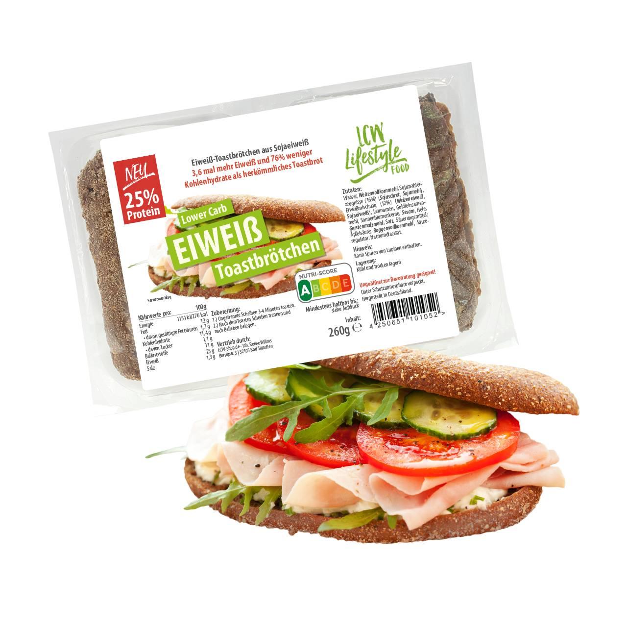 Fertige Eiweiß Toastbrötchen Lower Carb 260g | LCW