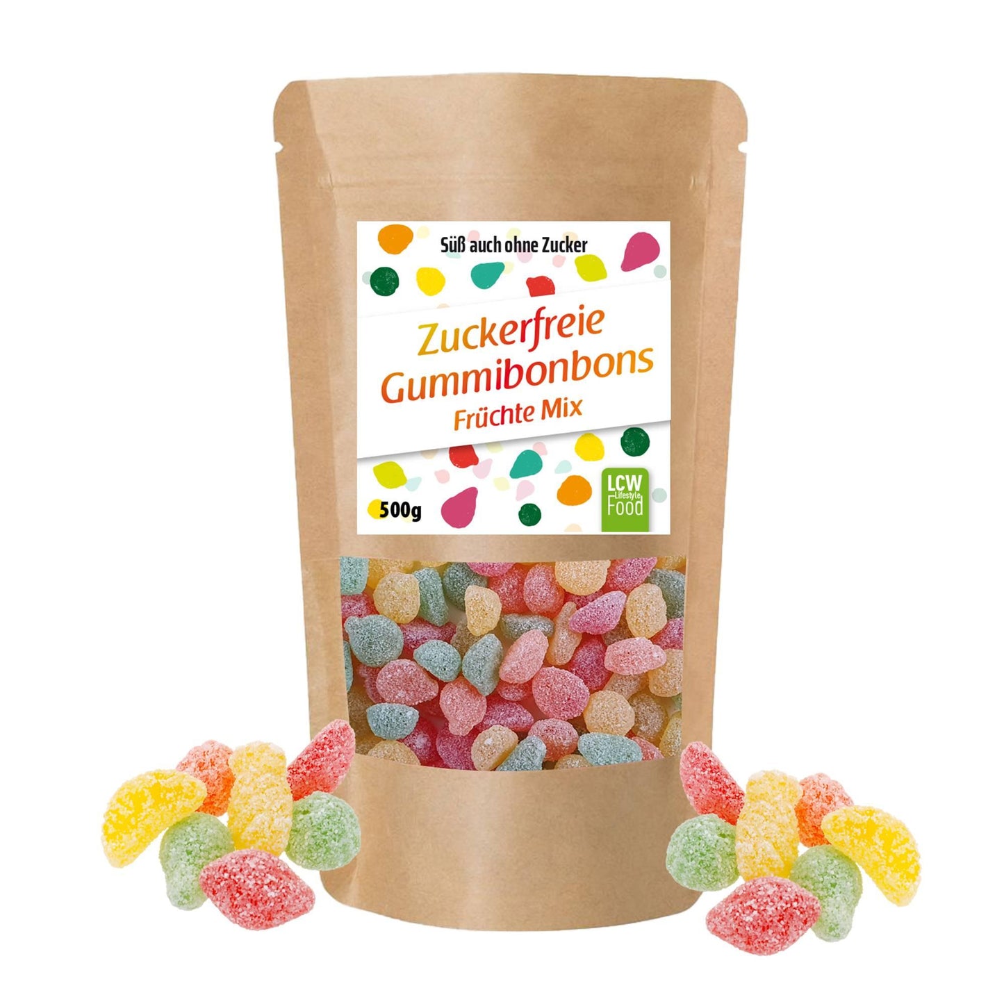 Zuckerfreie Gummibonbons 500g Beutel | LCW