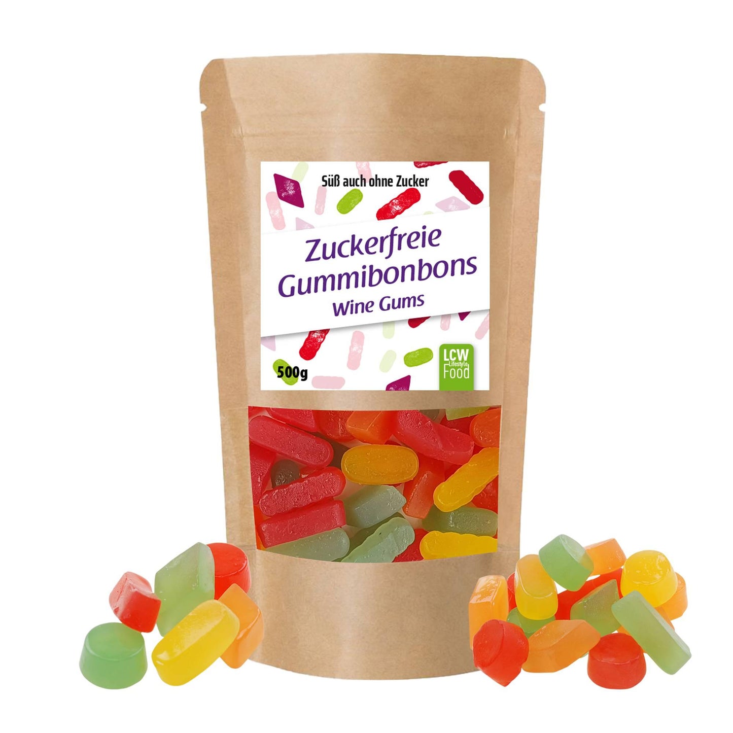 Zuckerfreie Gummibonbons 500g Beutel | LCW