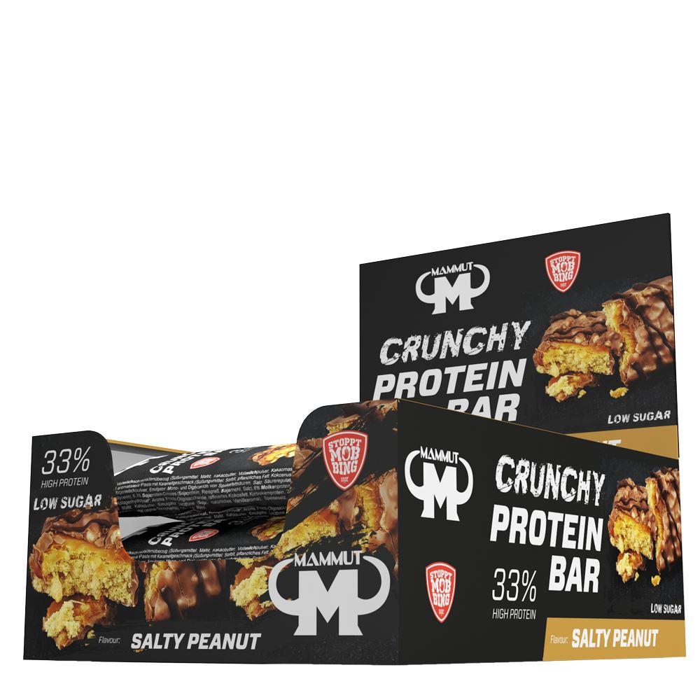 Crunchy Protein Bar 12 x 45g Riegel | Mammut