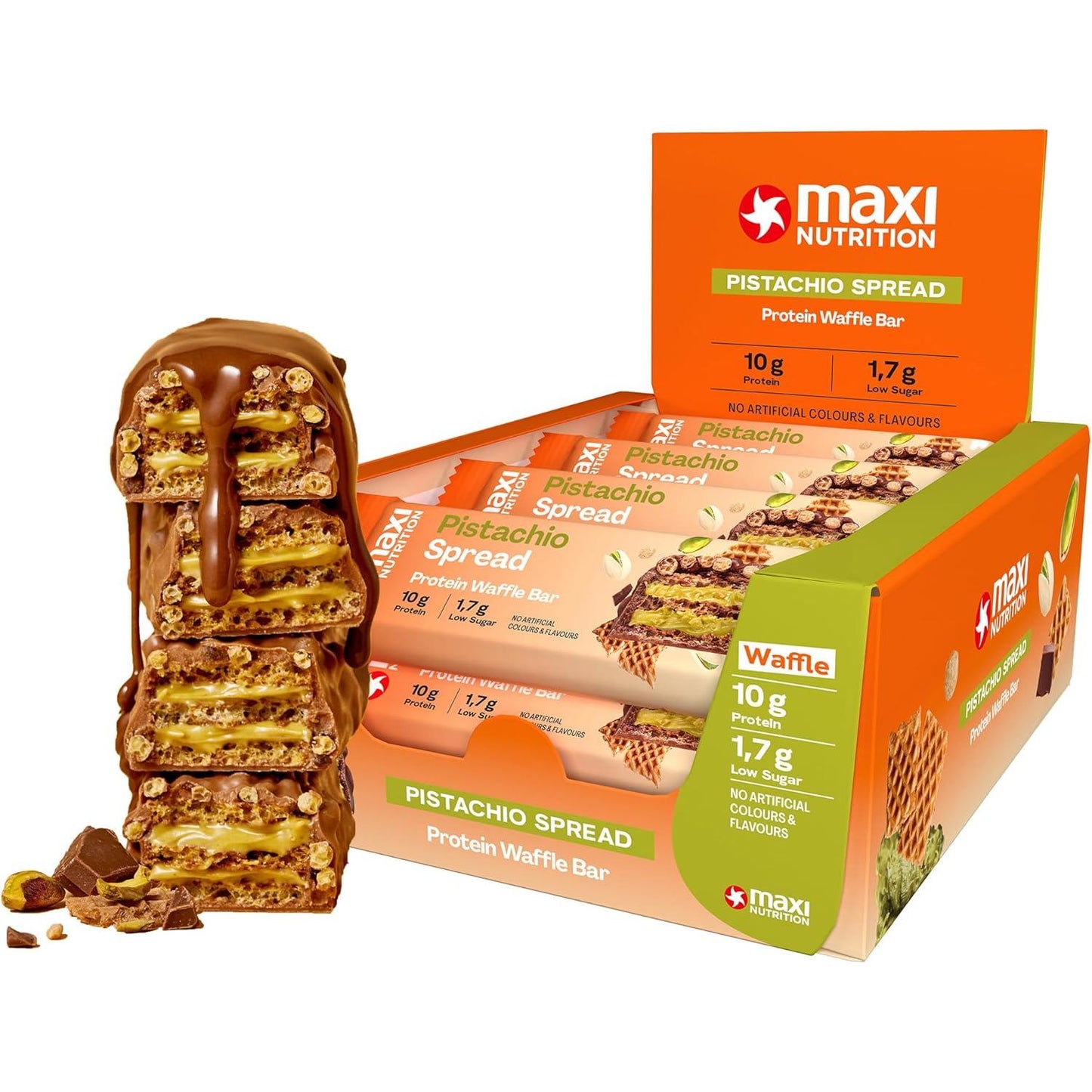 Protein Waffle Bar 12 x 39g Riegel | Maxi Nutrition