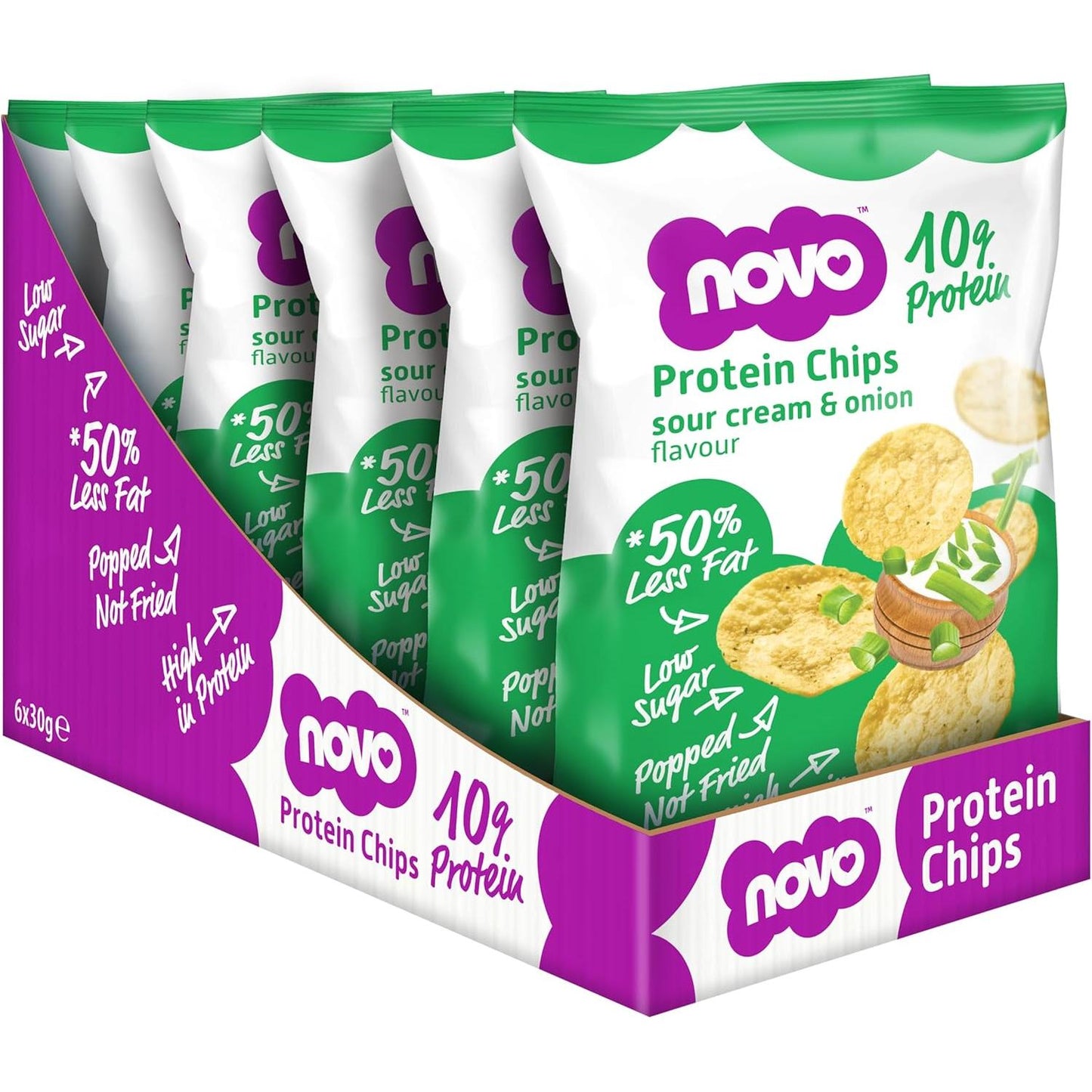 Protein Chips 6 x 30g Beutel | Novo