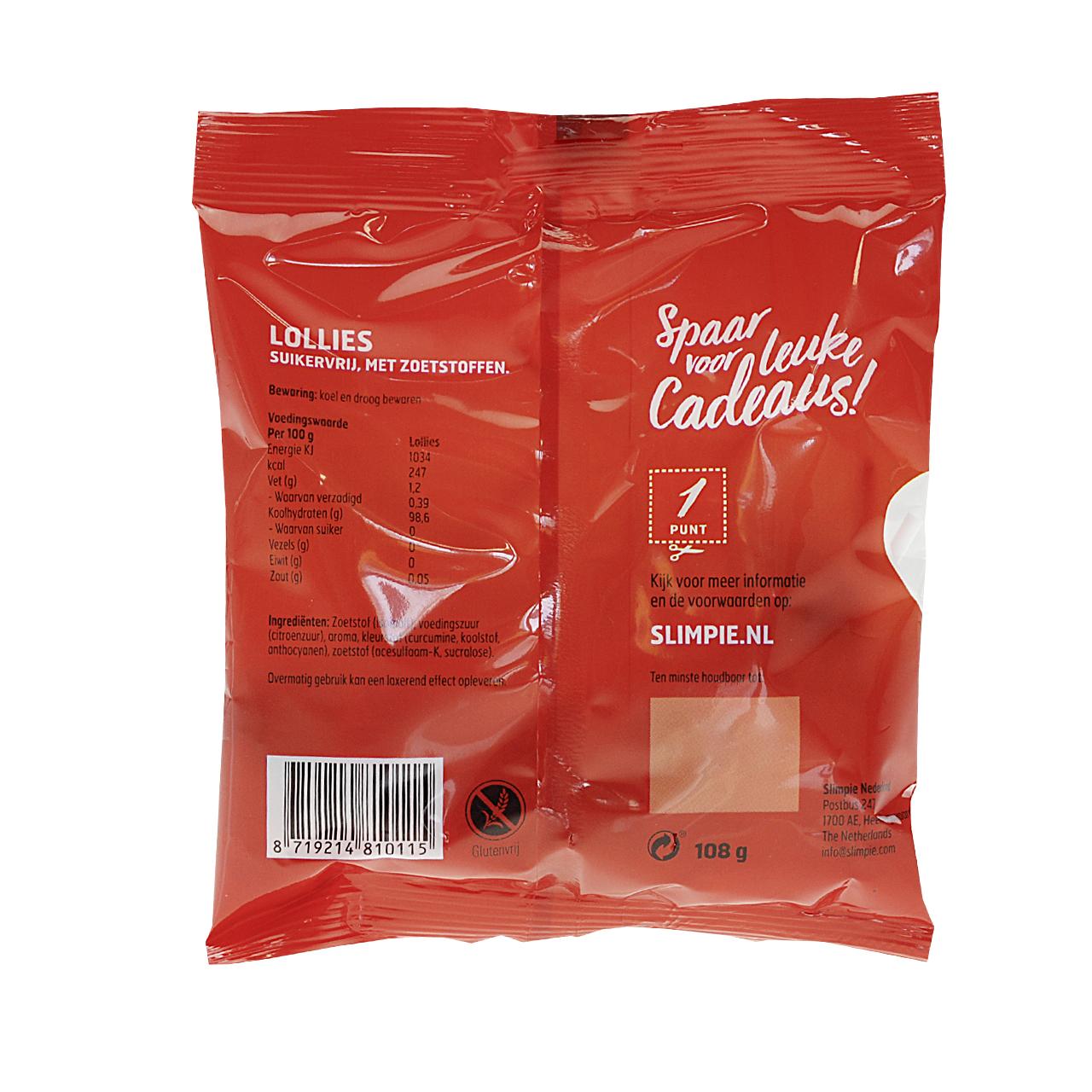 Zuckerfreie Lollies 108g Beutel | Slimpie
