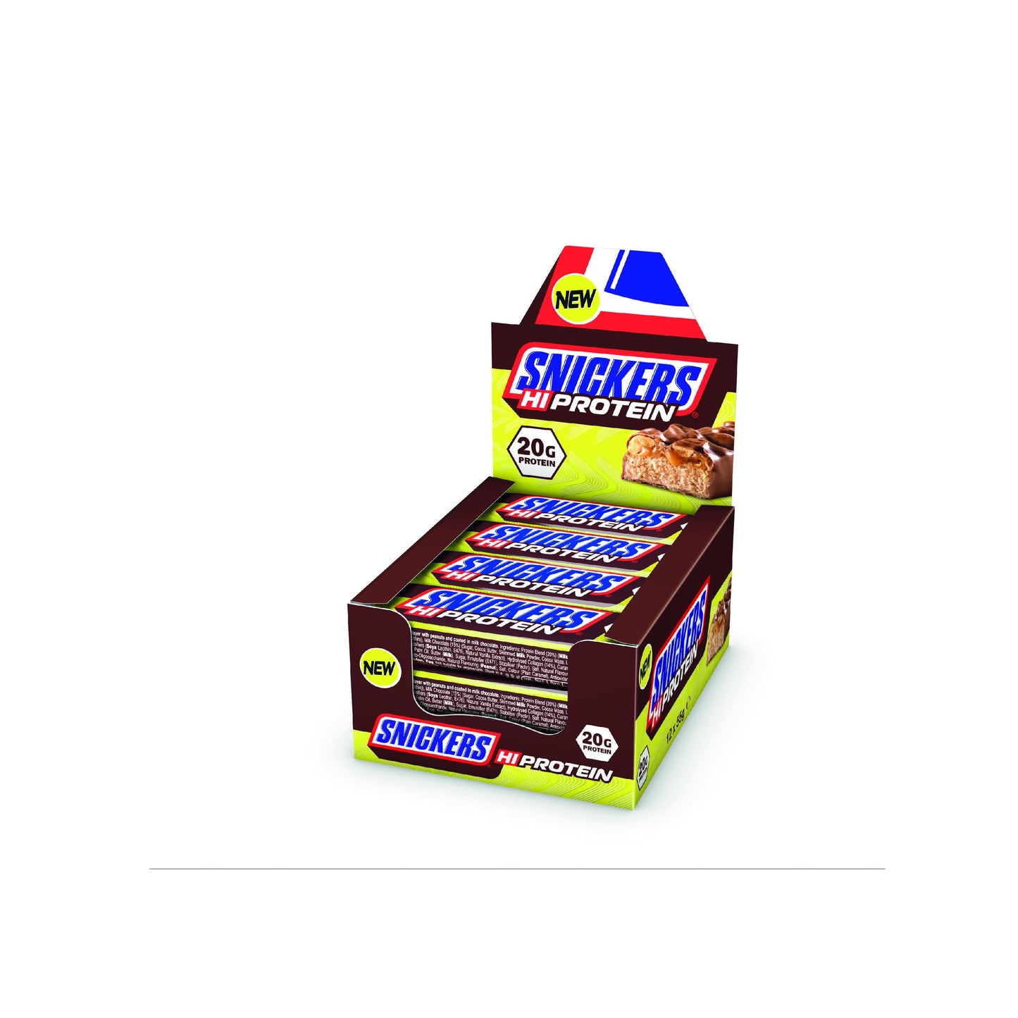 Hi Protein Bar 12 x 55g Karton Classic | Snickers
