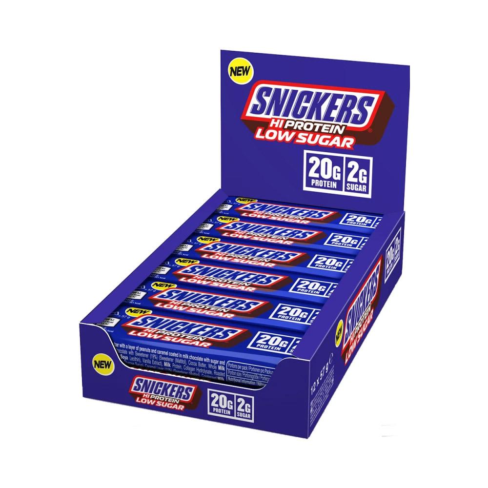 Low Sugar Hi Protein Bar 12 x 57g Riegel | Snickers