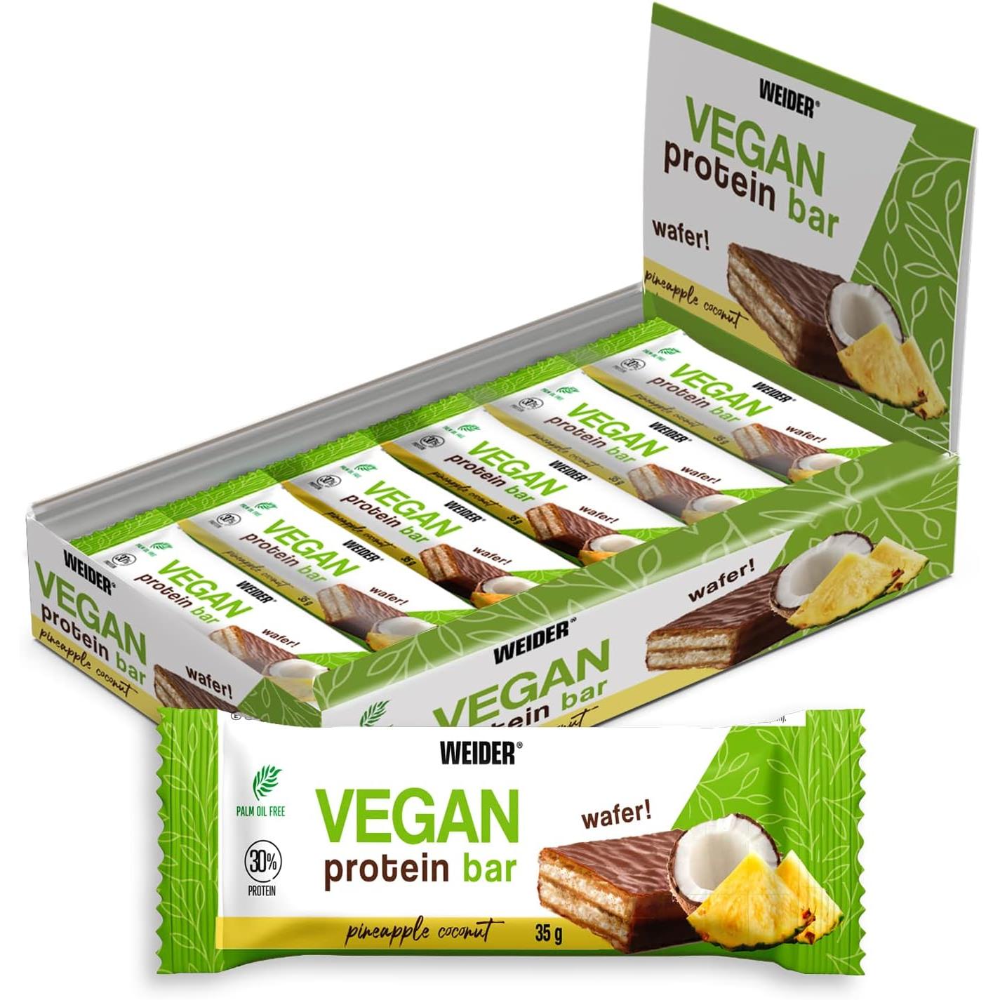 Vegan Protein Bar Wafer 12 x 35g Riegel | Weider