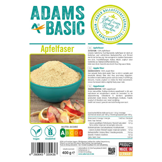 Apfelfaser 400g Beutel | Adamsbrot