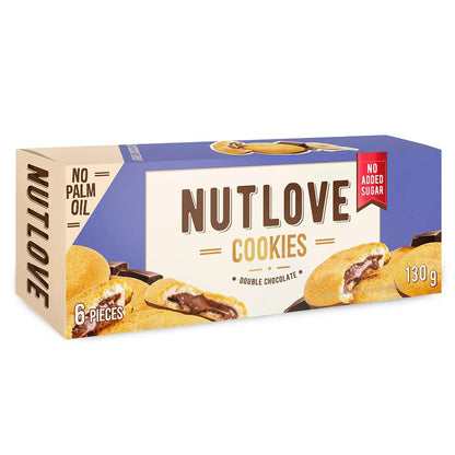 Nutlove Cookies ohne Zuckerzusatz mit Füllung 130g Packung | All Nutrition
