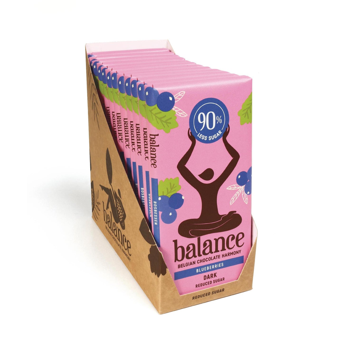 Belgische Schokolade mit 78% - 99% weniger Zucker 12 x 100g Tafel | Balance