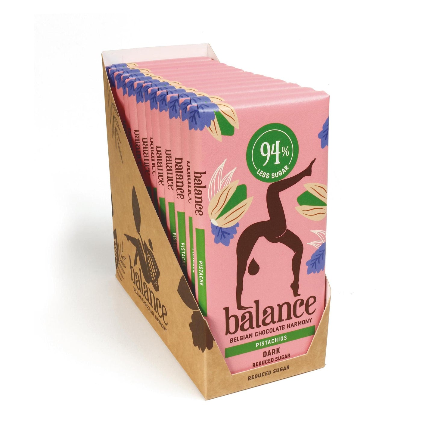 Belgische Schokolade mit 78% - 99% weniger Zucker 12 x 100g Tafel | Balance