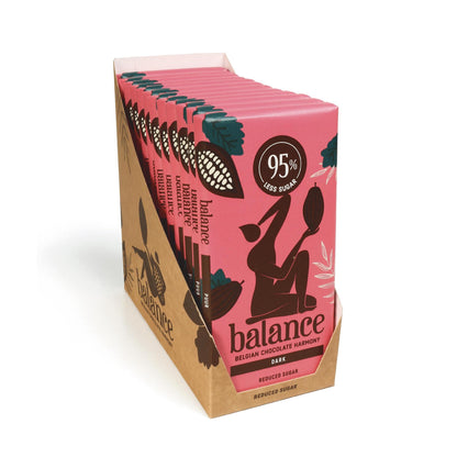 Belgische Schokolade mit 78% - 99% weniger Zucker 12 x 100g Tafel | Balance