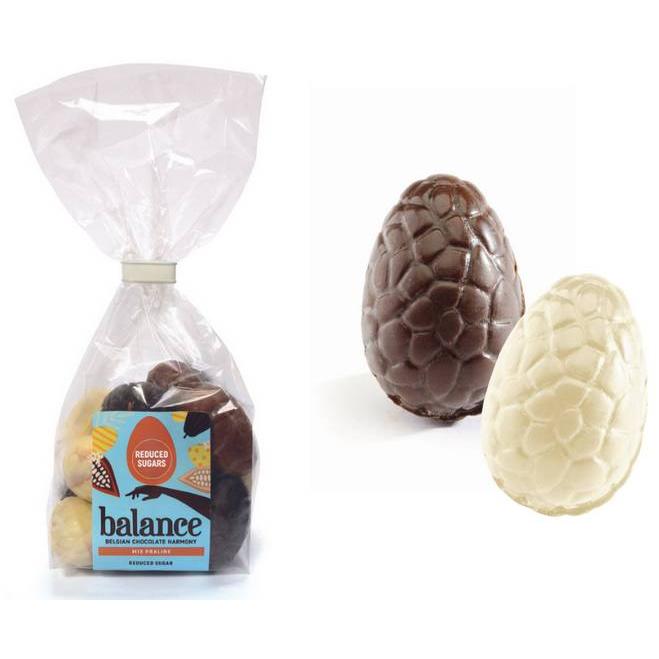 Zuckerreduzierte Schokoladen-Ostereier 150g Beutel | Balance