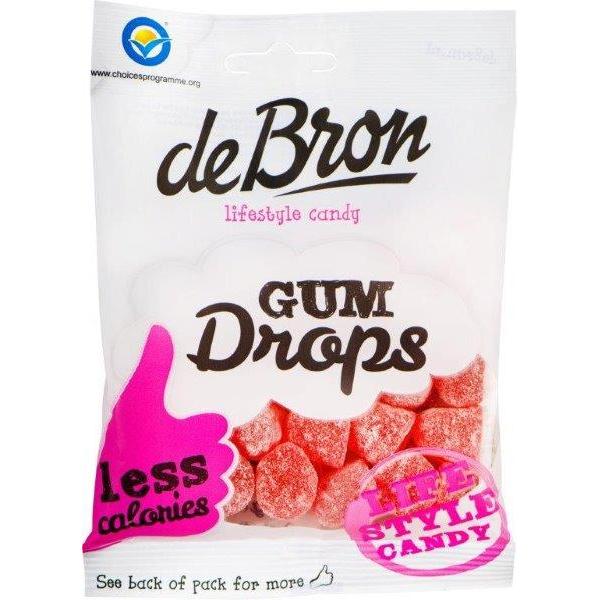 Zuckerfreie Fruchtgummi Himbeeren (Gumdrops Raspberry) 100g Beutel | De Bron