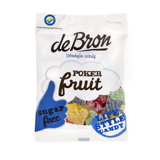 Zuckerfreie Fruchtgummi Poker Skat Symbole (Poker Fruit) 90g Beutel | De Bron