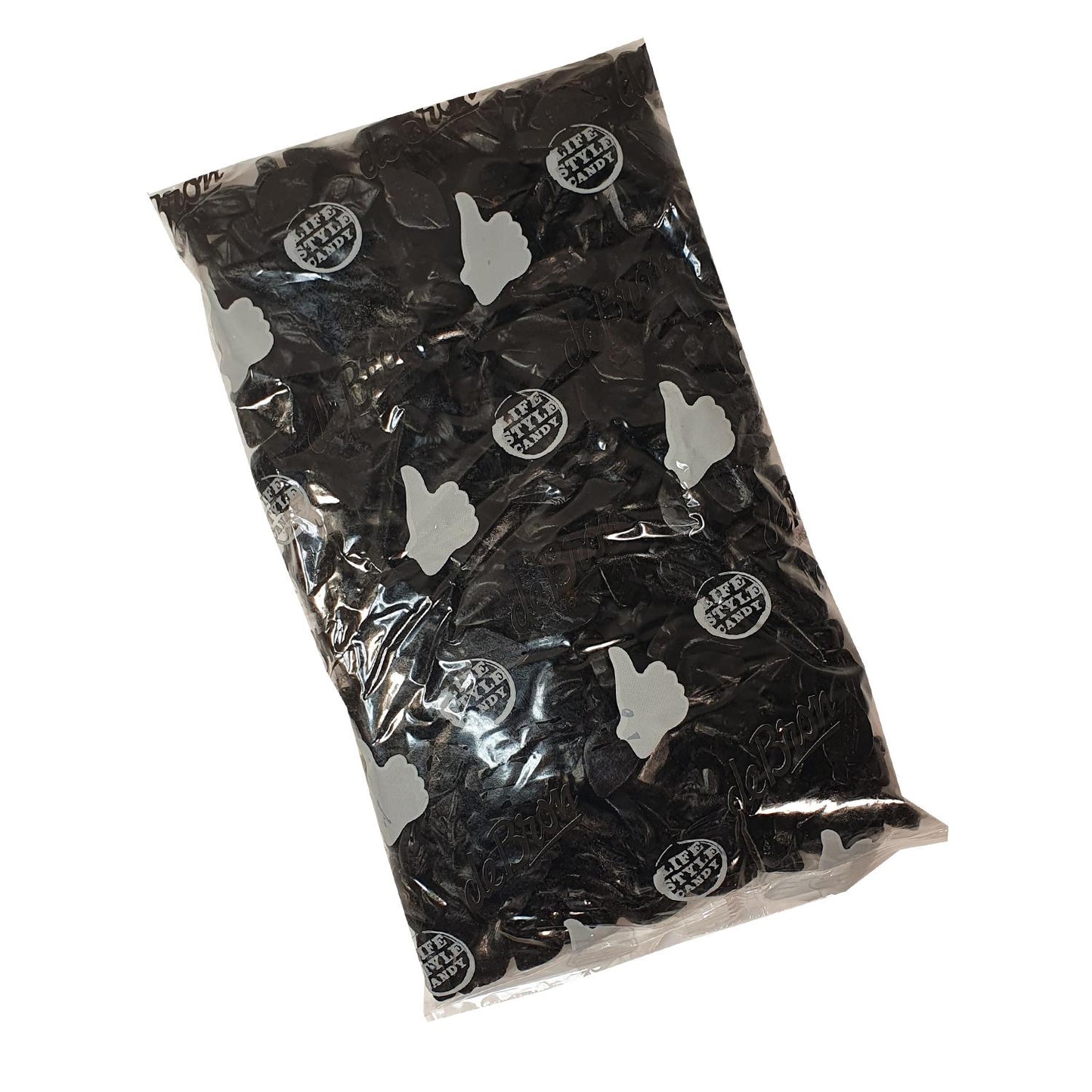 Zuckerfreie salzige Lakritzblätter Bigpack 1kg Beutel | De Bron