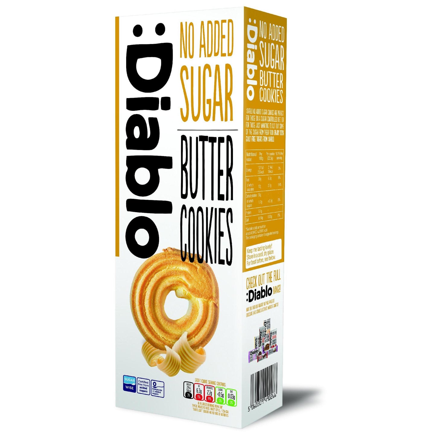 Cookies ohne Zuckerzusatz 135g | Diablo