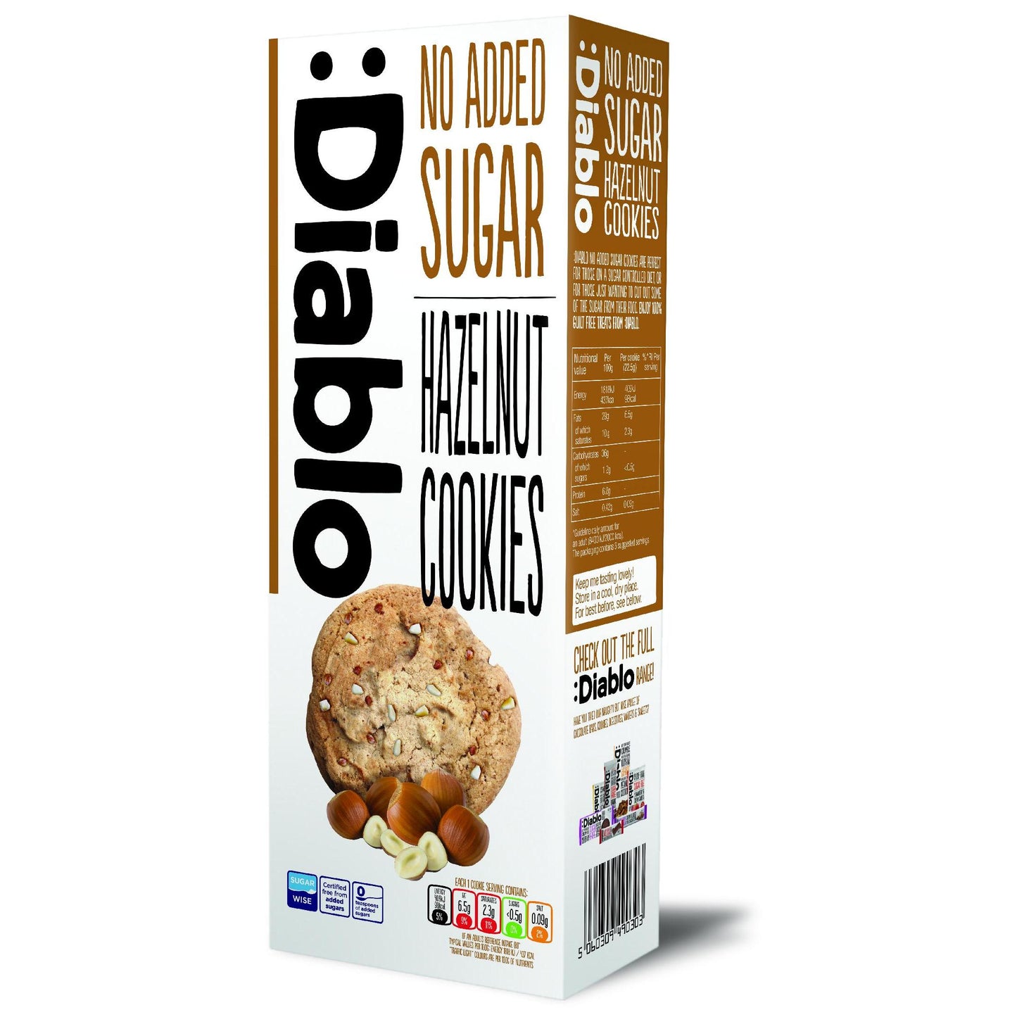 Cookies ohne Zuckerzusatz 135g | Diablo