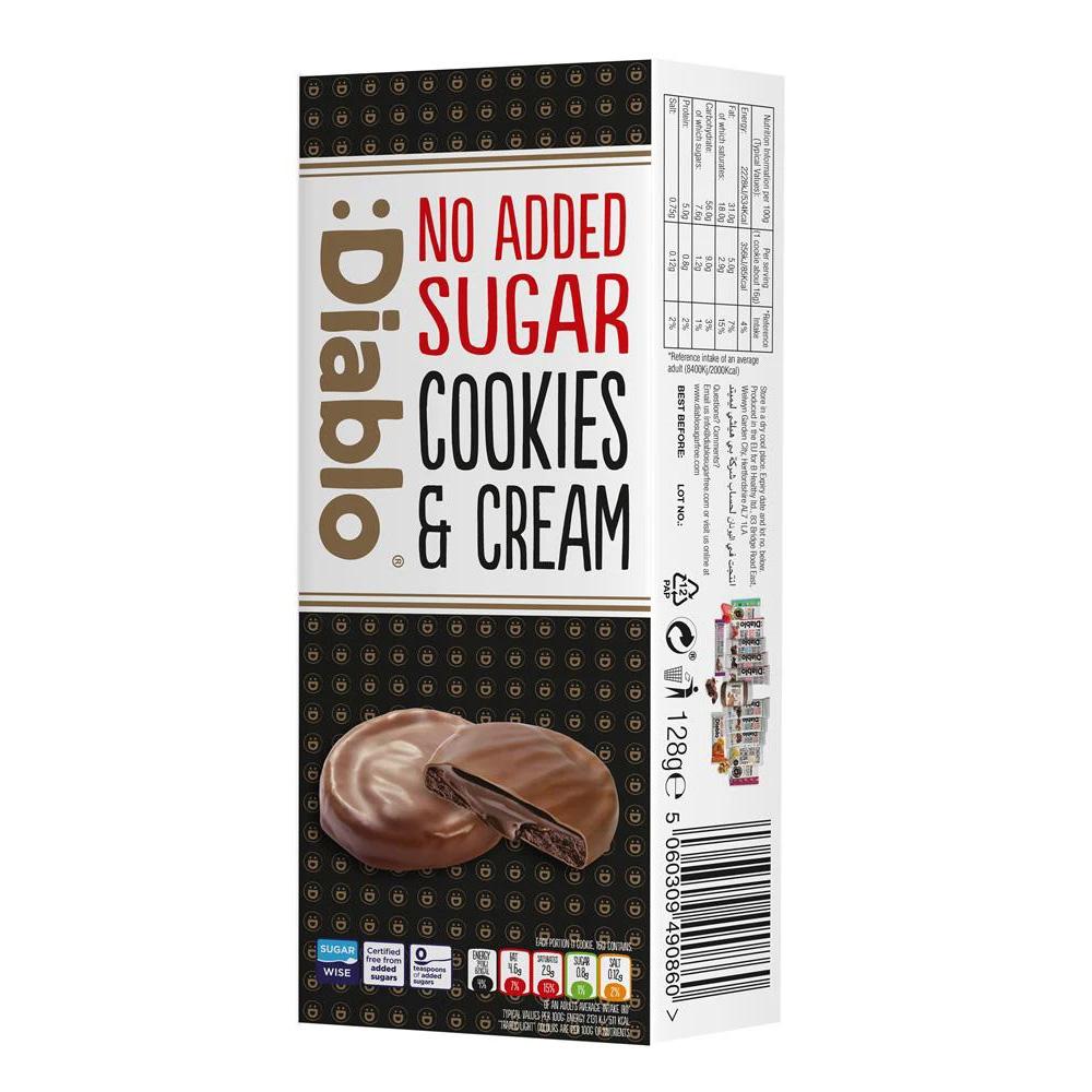 Gefüllte Cookies ohne Zuckerzusatz 128g | Diablo