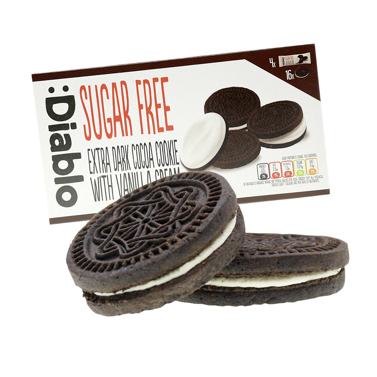 Zuckerfreie Cookies mit Füllung 176g | Diablo