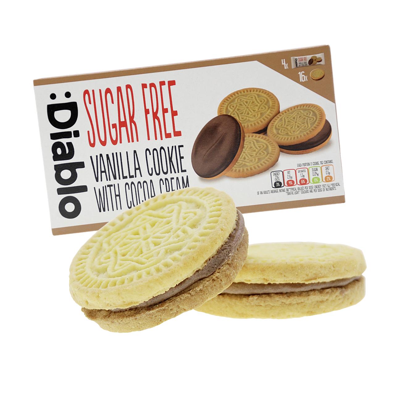 Zuckerfreie Cookies mit Füllung 176g | Diablo