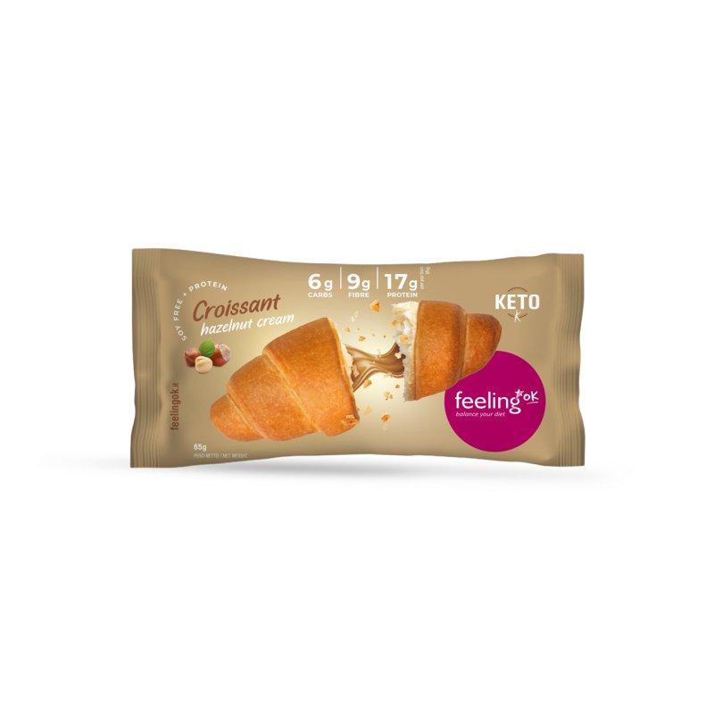 Croissant + Protein mit Füllung (26% Protein) 65g | Feeling OK