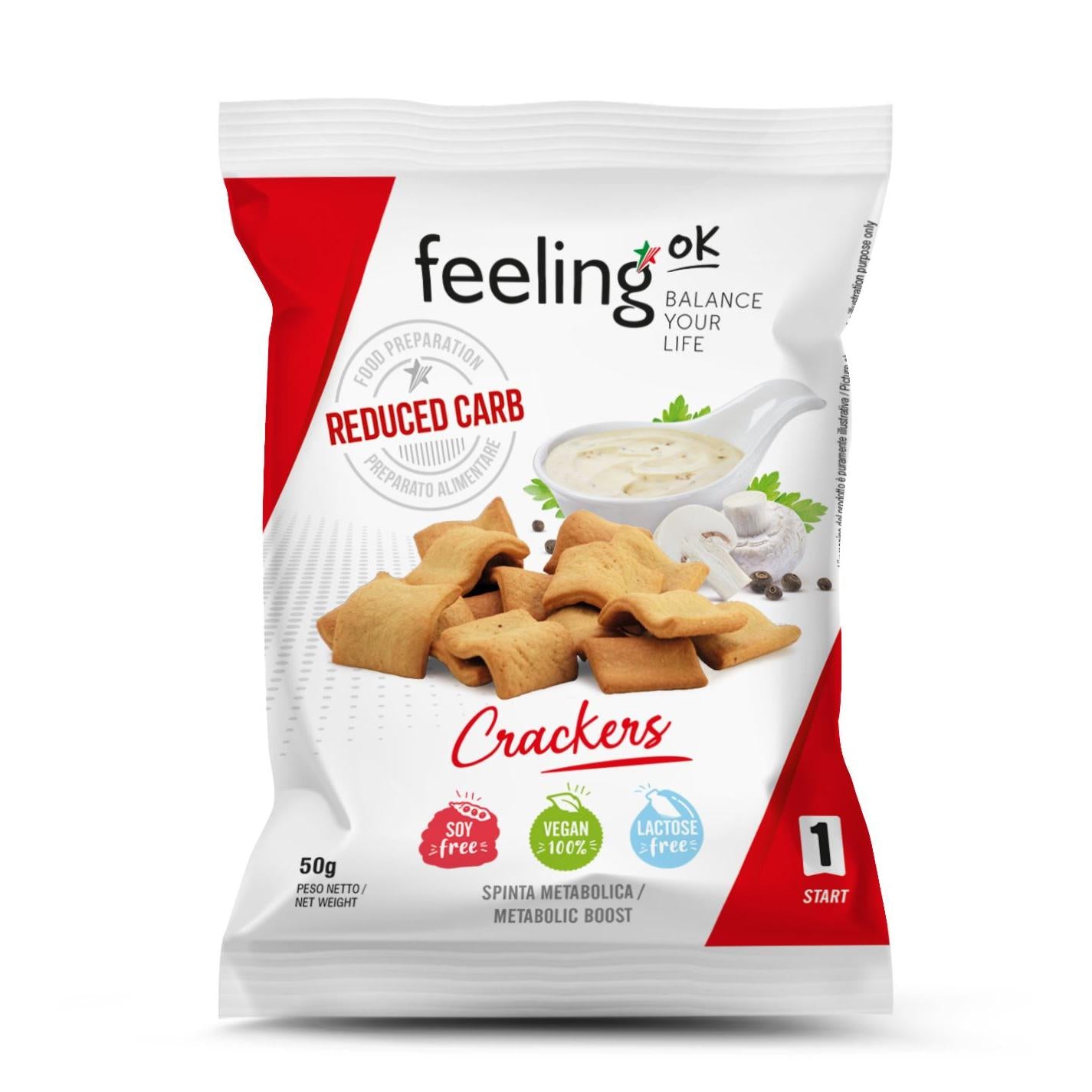 Protein Crackers Start 1 (40% Protein) 50g Beutel | Feeling OK