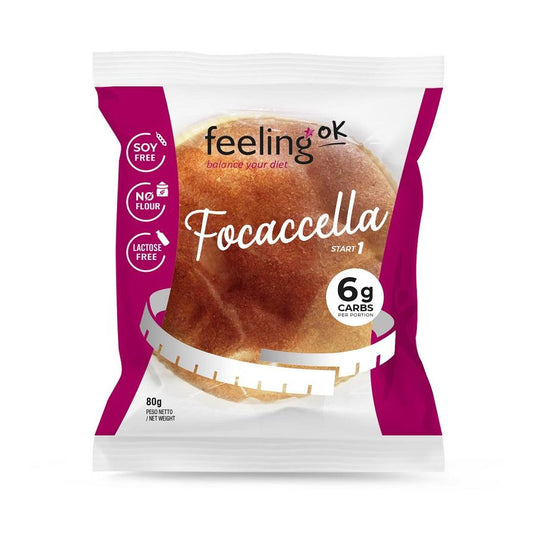 Protein Focaccella Fladen Start 1 (22% Protein) 80g Olive | Feeling OK