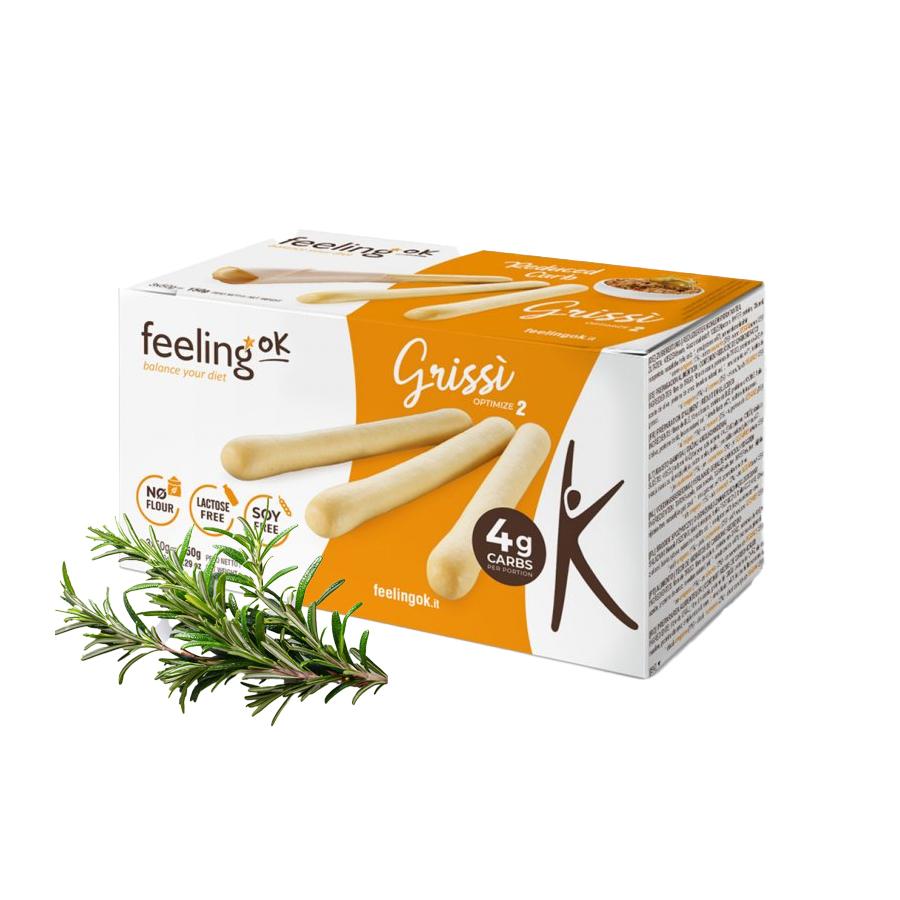 Protein Grissino Brotstangen Optimize 2 (21% Protein) 3 x 50g | Feeling OK