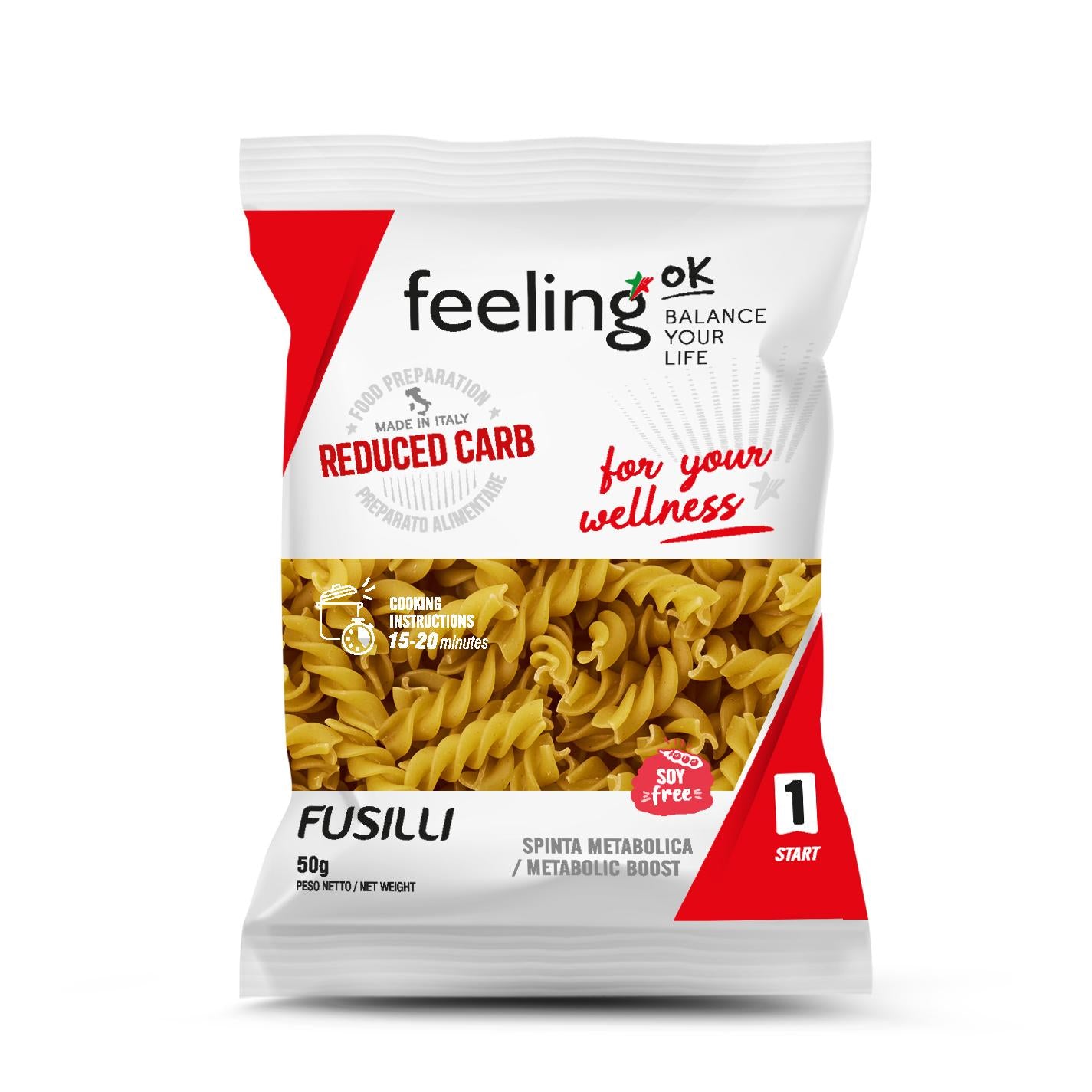 Protein Nudeln + Protein (36% Protein) 50g Beutel | Feeling OK