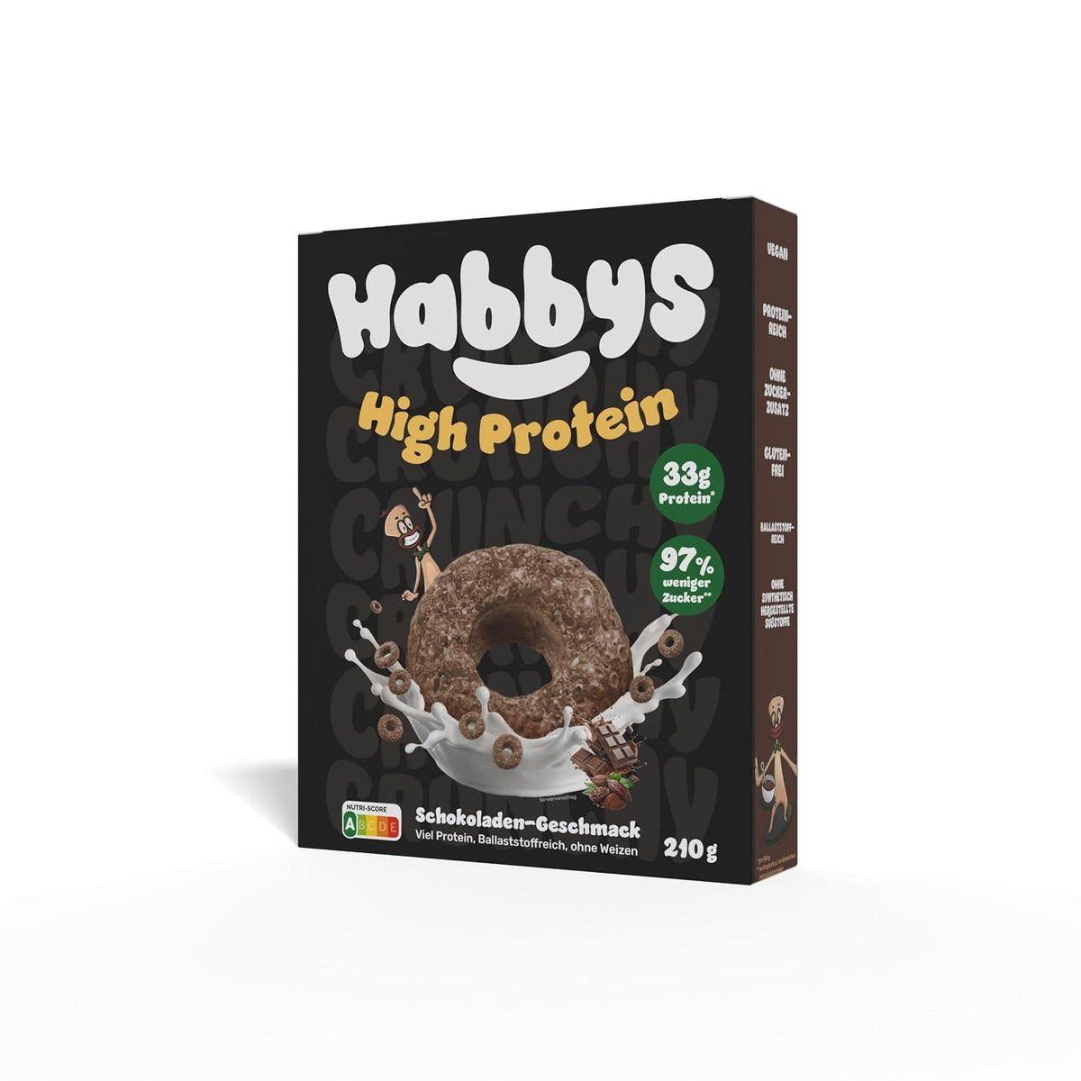 Zuckerarme Cerealien mit Protein 210g Packung | Habbys