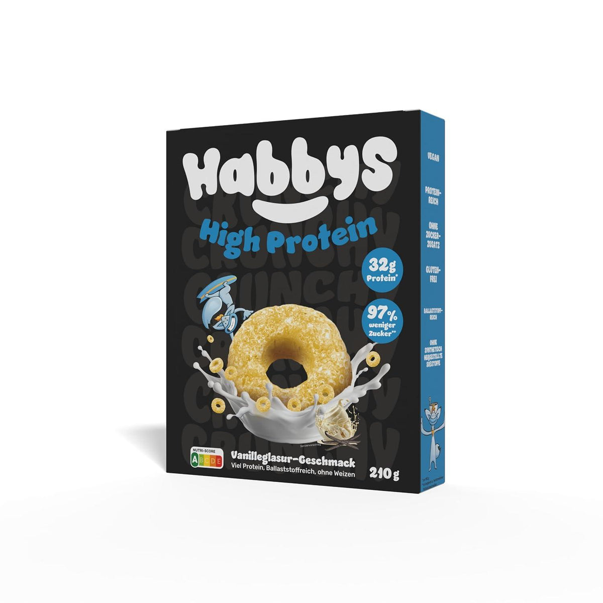 Zuckerarme Cerealien mit Protein 210g Packung | Habbys