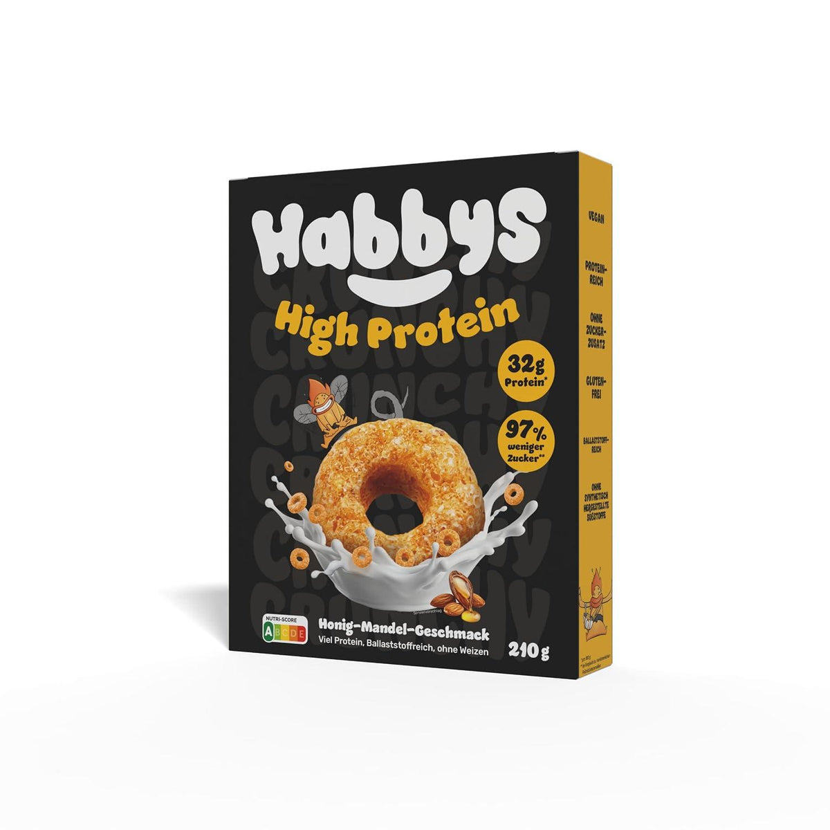 Zuckerarme Cerealien mit Protein 210g Packung | Habbys