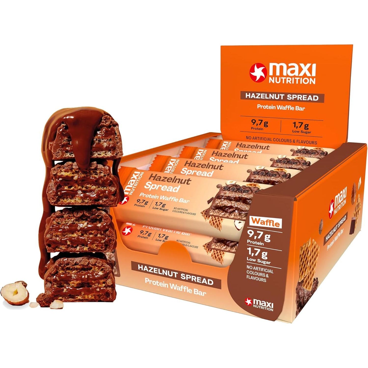 Protein Waffle Bar 12 x 39g Riegel | Maxi Nutrition