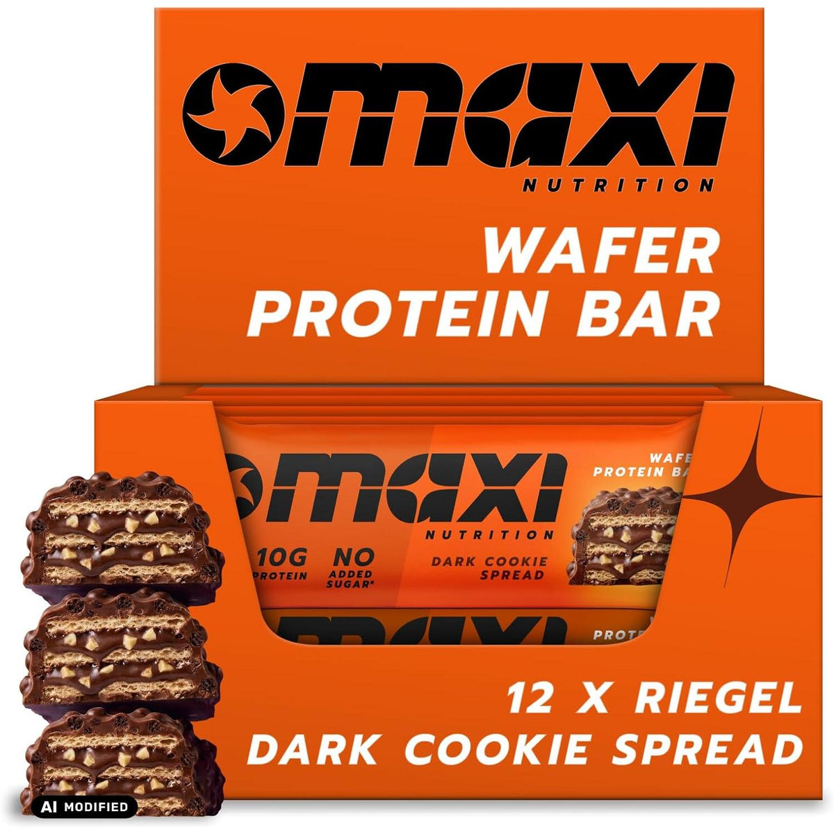 Wafer Protein Bar 12 x 39g Riegel | Maxi Nutrition