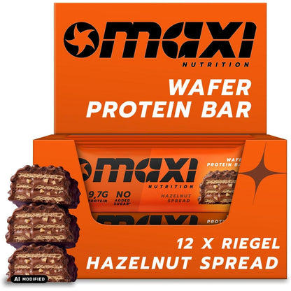 Wafer Protein Bar 12 x 39g Riegel | Maxi Nutrition