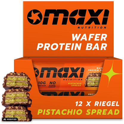 Wafer Protein Bar 12 x 39g Riegel | Maxi Nutrition
